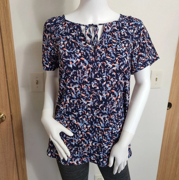 A.n.a navy‎ blue blouse size small - Picture 1 of 11